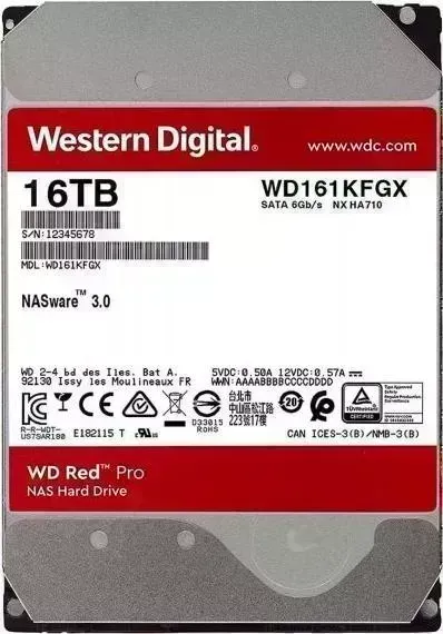 Жесткий диск Western Digital RED PRO 16TB (WD161KFGX)