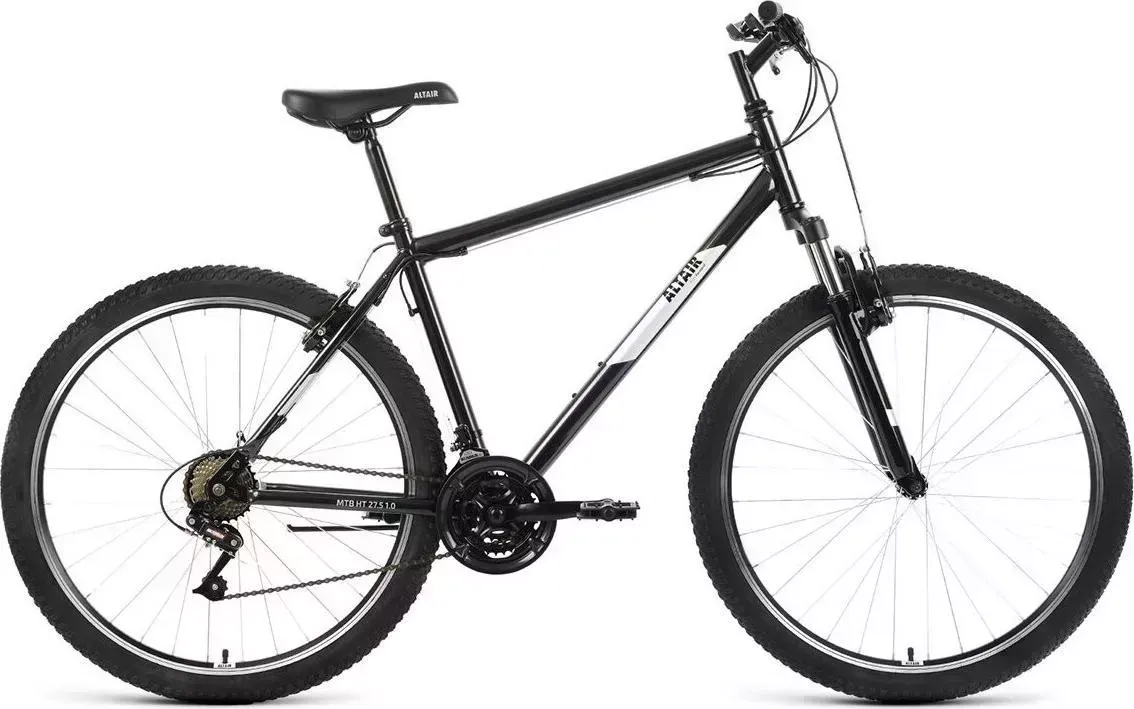 Велосипед Altair MTB HT 27.5 1.0 (2022) 17 черный/серебристый