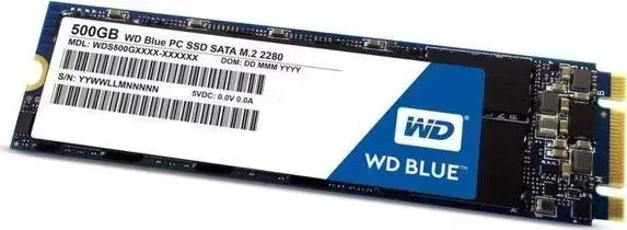SSD накопитель Western Digital Blue SATA III/500Gb/M.2 2280 (WDS500G2B0B)