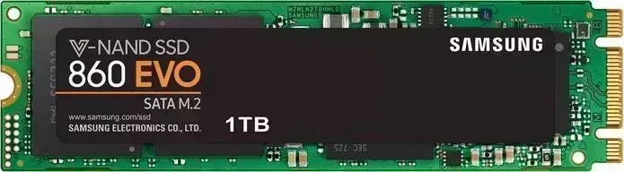SSD накопитель SAMSUNG 860 EVO 1Тб M.2 2280 (MZ-N6E1T0BW)