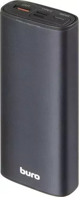 Внешний аккумулятор BURO RB-10000-QC 10000mAh 3A Quick Charge 3.0, Power Delivery 18W 2xUSB серебристый