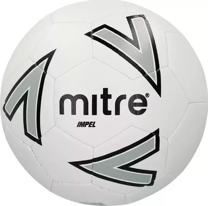 Мяч футбольный Mitre Impel, арт. BB1118WIL, р.5, 30 панелей, бело-серо-чернный