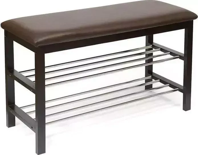 Обувница TetChair SR-0628 дерево/металл/экокожа коричневый