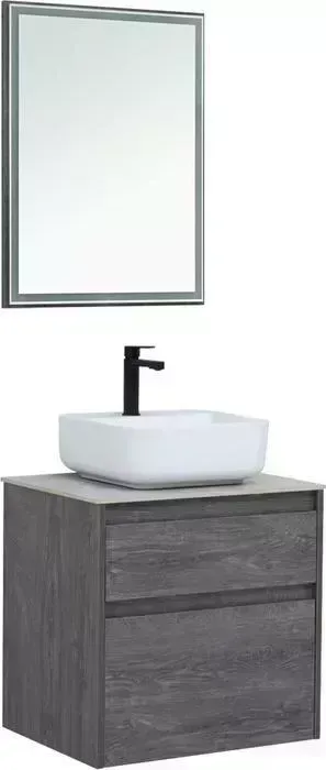 Мебель для ванной AQUANET Nova Lite 60 два ящика, дуб рошелье/серая