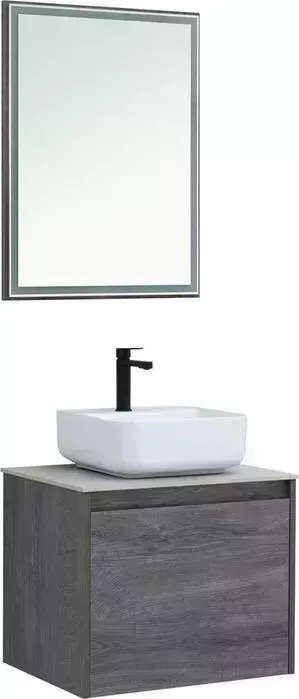 Мебель для ванной AQUANET Nova Lite 60 один ящик, дуб рошелье/серая
