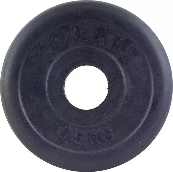Диск обрезиненный TORRES арт. PL506105, d.31 мм, металл в резиновой оболочке, черный