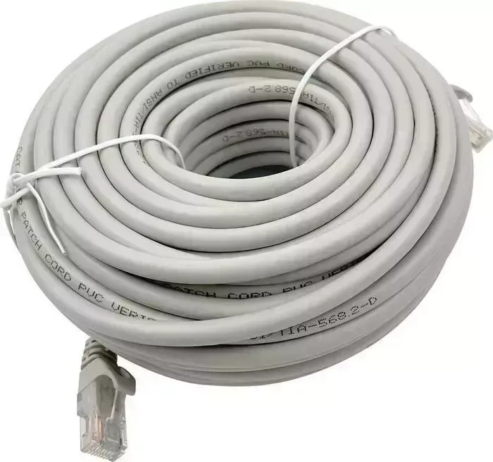 Кабель Патч-корд Buro UTP 4 пары cat6 CCA molded 20м серый RJ-45 (m)-RJ-45 (m)