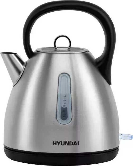 Чайник электрический HYUNDAI HYK-S3602 серебристый/черный