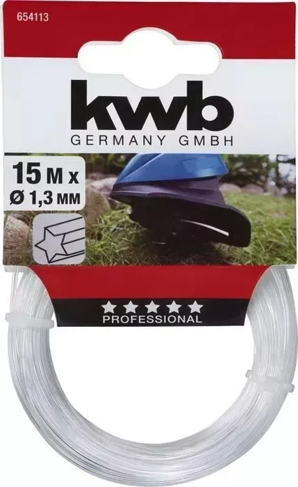 Леска триммерная Einhell KWB 1,3ммх15м, нейлон, профиль "звезда" для триммера