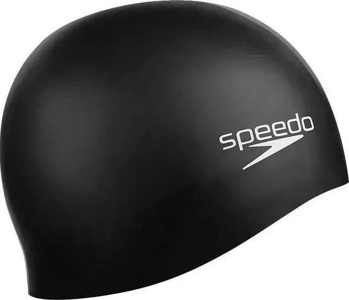 Шапочка для плавания Speedo Plain Flat Silicone Cap, 8-709900001, ЧЕРНЫЙ, силикон