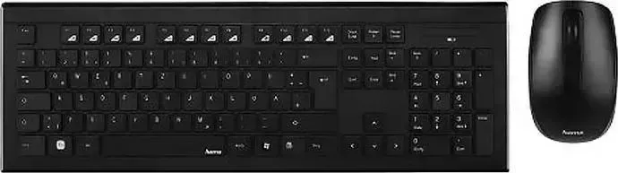 Клавиатура проводная HAMA + мышь Cortino клав:черный мышь:черный USB беспроводная