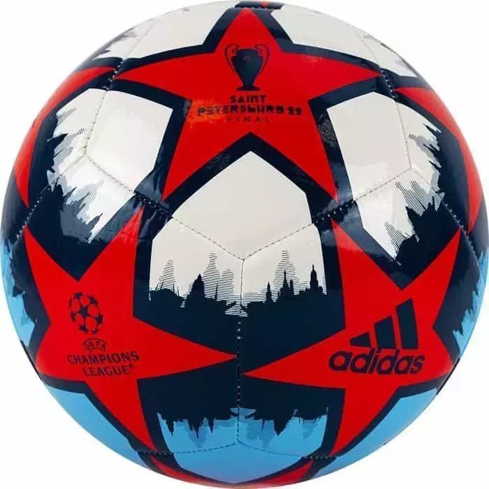 Мяч футбольный ADIDAS UCL Club St.P H57809, р.4, 12 пан., красно-бело-синий