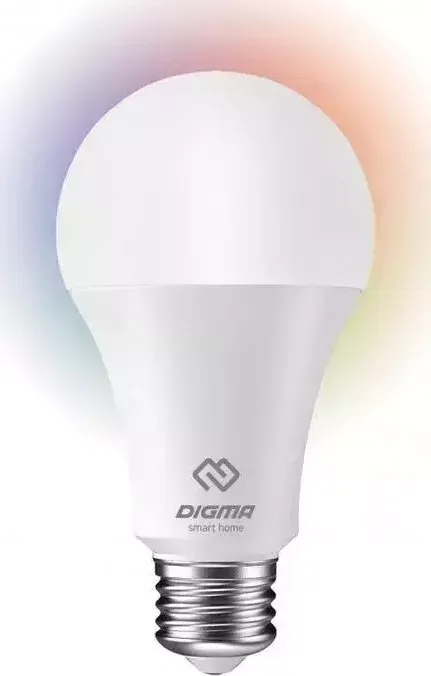 Умная лампа DIGMA DiLight E27 N1 RGB E27 8Вт 800lm Wi-Fi (E27 N1 RGB)