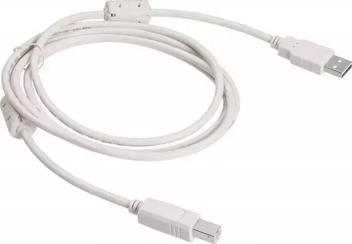 Кабель BURO для принтера USB2.0-AM/BM-1.8M-MG USB A(m) USB B(m) 1.8м феррит.кольца серый