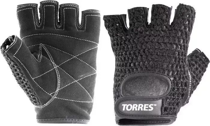 Перчатки TORRES для занятий спортом арт. PL6045XL, р. XL, хлопок, нат. замша, подбивка 6 мм,черн