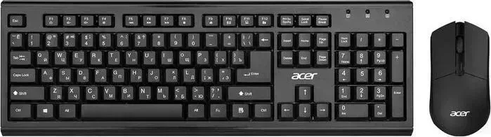 Клавиатура проводная ACER Набор ( + мышь) OKR120 клав:черный мышь:черный USB бес Multimedia (ZL.KBDEE.007)