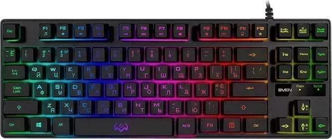 Игровая клавиатура SVEN KB-G7400 (87кл., 12 Fn функций, подсветка) (SV-019488)