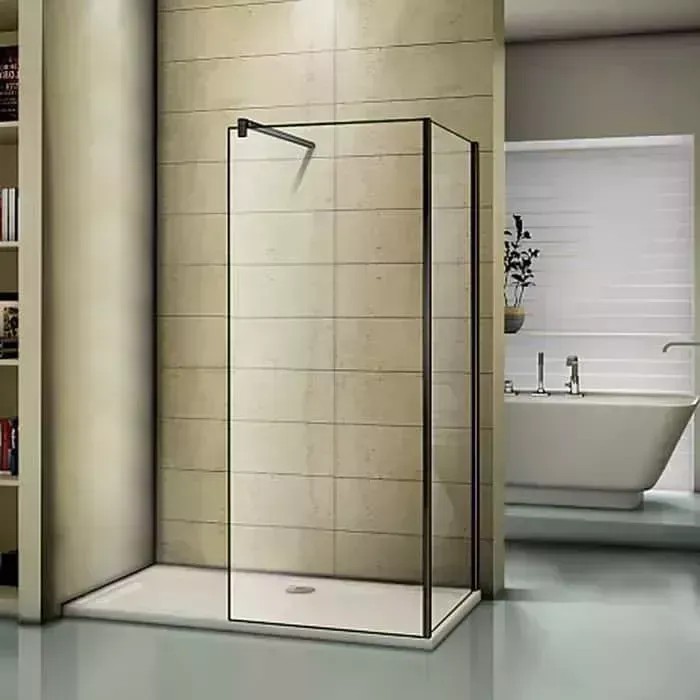 Душевой уголок Good Door Walk-In SP+SP+P 90х100 прозрачный, черный