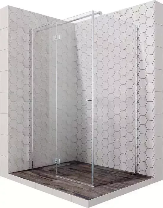 Душевой уголок Ambassador Diamond 120x90 левый, с поддоном, прозрачный, хром (12011108L, ЛП00083)