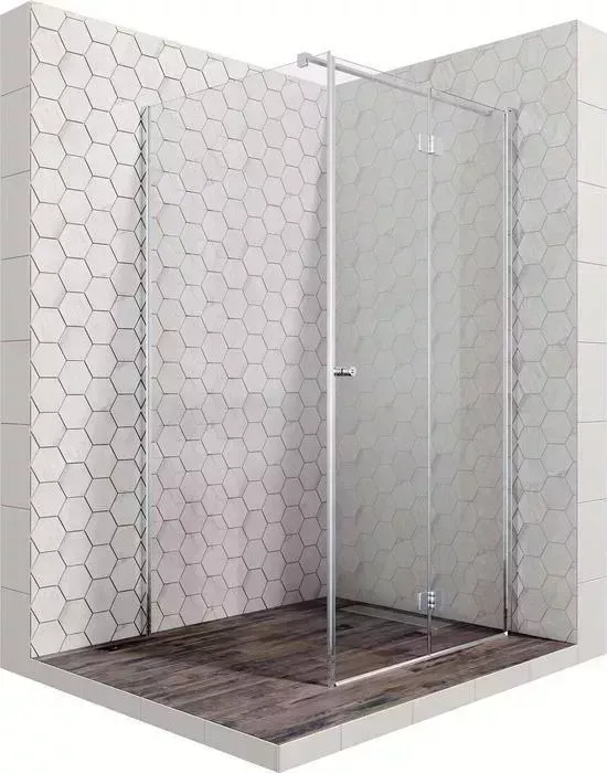 Душевой уголок Ambassador Diamond 100x100 правый, с поддоном, прозрачный, хром (12011106R, ЛП00189)