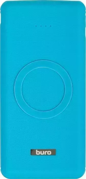 Внешний аккумулятор BURO BPQ10F 10000mAh 3A QC PD 2xUSB беспроводная зарядка синий (BPQ10F18PBL)