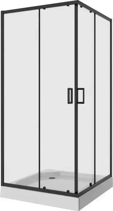 Душевой уголок NIAGARA Nova 90x90 с поддоном, прозрачный, черный (NG-6808-08 BLACK, 90901Q)