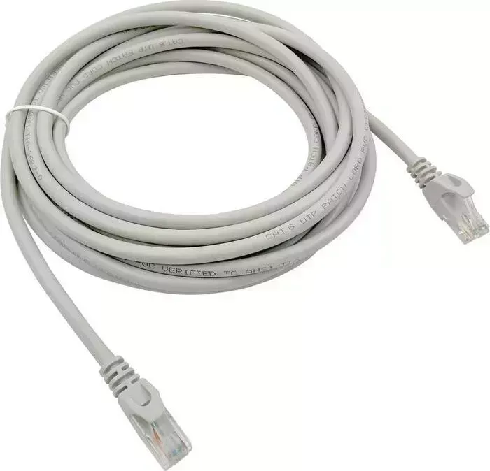 Кабель Патч-корд Buro UTP 4 пары cat6 CCA molded 5м серый RJ-45 (m)-RJ-45 (m)