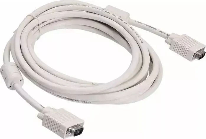 Кабель BURO CAB016S-5M VGA (m) VGA (m) 5м феррит.кольца серый