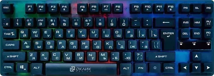 Клавиатура OKLICK 707G CIRCUS черный USB Multimedia for gamer (1465483)