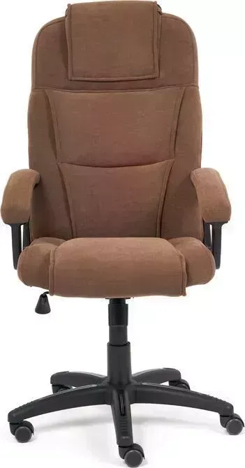 Кресло офисное TetChair Bergamo флок коричневый 6