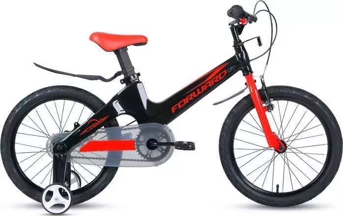 Велосипед FORWARD COSMO 18 2.0 (2022) черный/красный