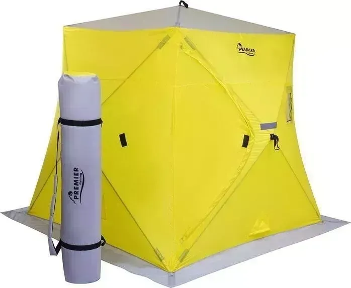 Палатка Premier Fishing зимняя PIRAMIDA 2.0х2.0 yellow/gray (PR-ISP-200YG)