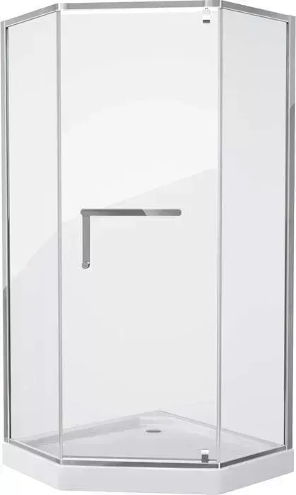 Душевой уголок GROSSMAN Pragma 90x90 с поддоном, прозрачный, серебро (PR-90SQ, PR-ST-90Q)
