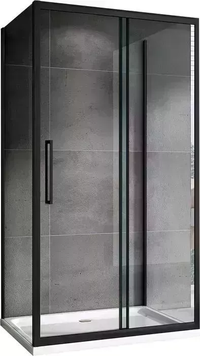 Душевой уголок Abber Schwarzer Diamant 120х80 прозрачный, черный (AG30120BH-S80B-S80B)