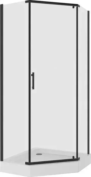 Душевой уголок NIAGARA Nova 90x90 с поддоном, прозрачный, черный (NG-6805-08 BLACK, 90901D)