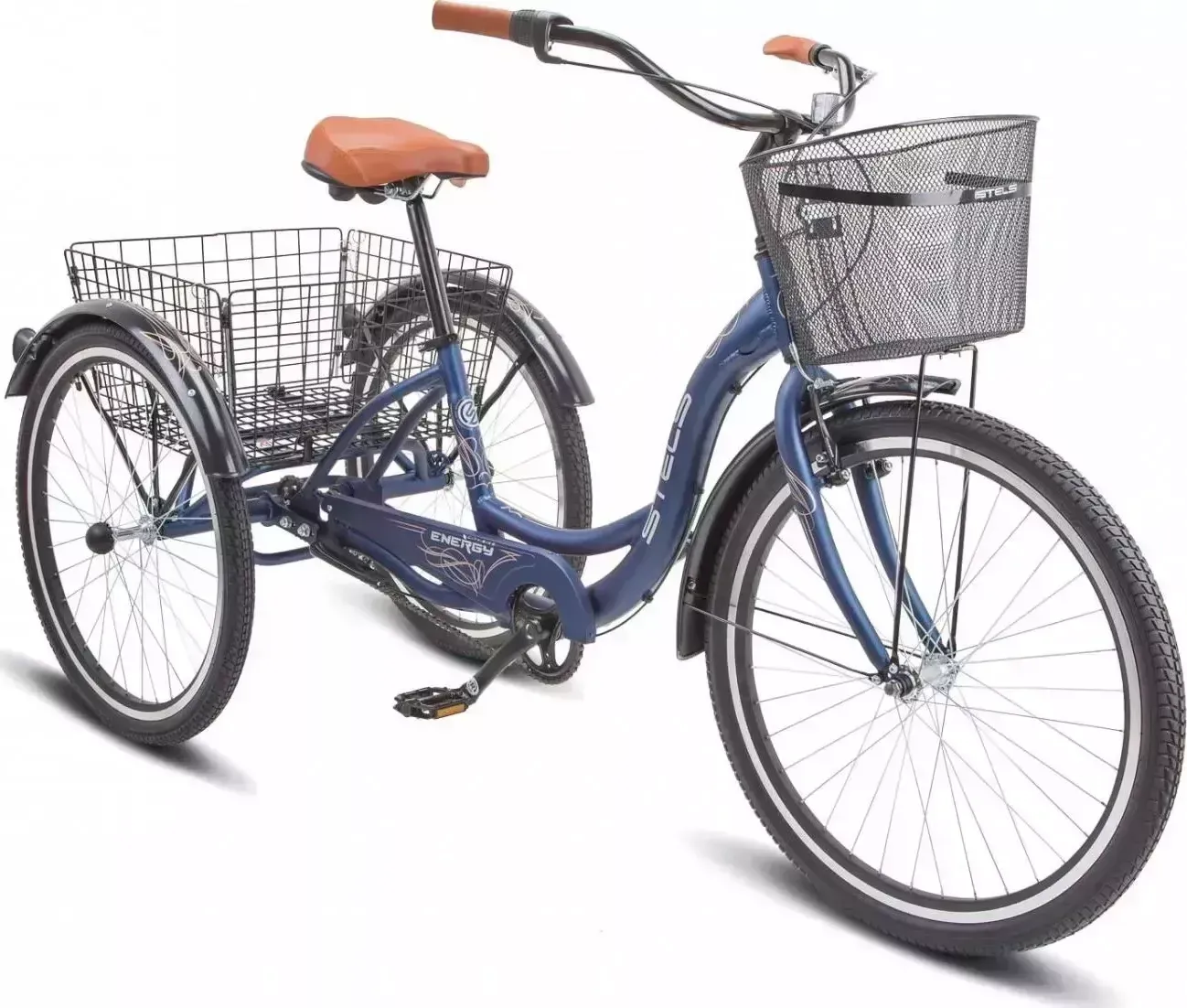 Велосипед STELS Energy-III 26 K010 Синий/золотой (LU098804*LU092456*16) 26" *LU098804*LU092456 *16" (1+1)корзина