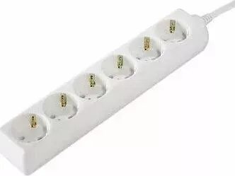 Удлинитель HAMA H-30529 (1.4м 6роз) белый