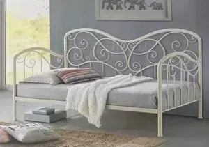 Кровать Woodville Inga glossy ivory 90x200 см