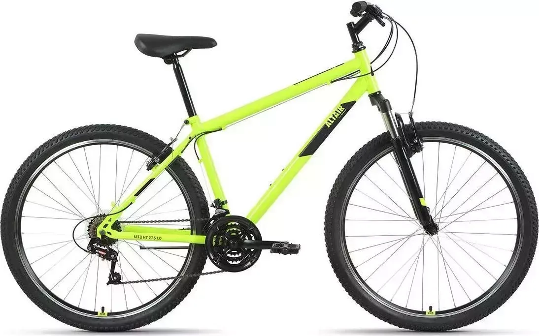 Велосипед Altair MTB HT 27.5 1.0 (2022) 17 ярко-зеленый/черный