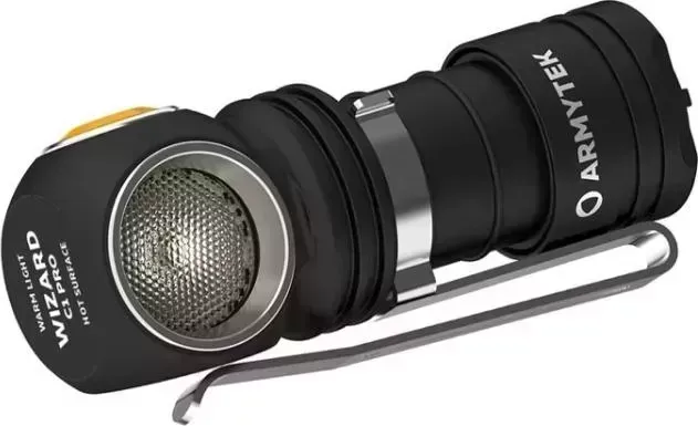 Фонарь ручной Armytek Wizard C1 Pro Magnet USB черный/желтый (F09001C)
