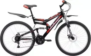 Велосипед CHALLENGER Genesis Lux FS 26 D черно-красный 18"
