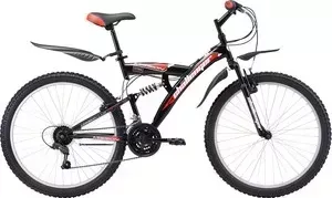 Велосипед CHALLENGER Mission Lux FS 26 черно-красный 20"