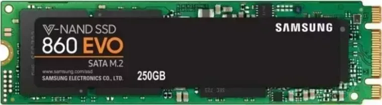 SSD накопитель SAMSUNG 860 EVO SATA III/250Gb/M.2 2280 (MZ-N6E250BW)