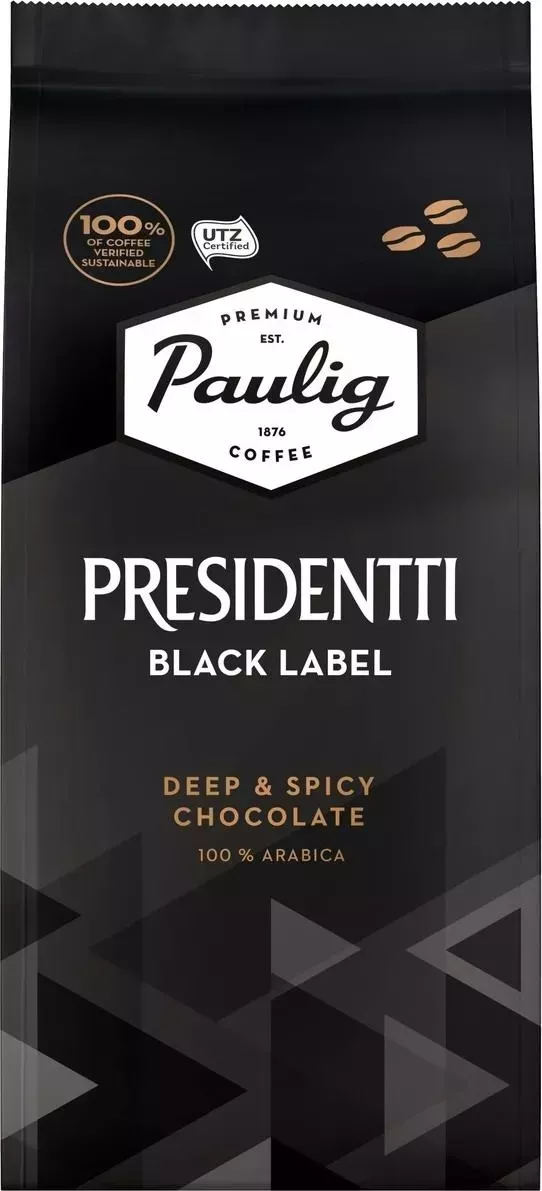 Кофе зерновой Paulig Presidentti Black Label 250г. (16751)