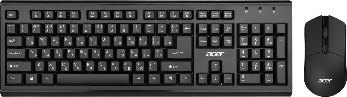 Клавиатура и мышь ACER мыши и клавиатуры OKR120 черный Комплект и