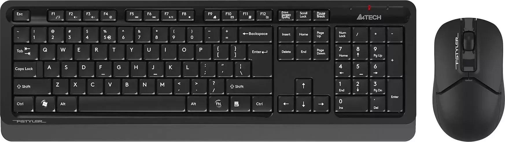 Клавиатура и мышь A4TECH мыши и клавиатуры Fstyler FG1012 черный Комплект и