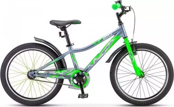 Велосипед STELS для подростков Pilot-210 20 Z010 Серый/салатовый (LU095724 LU088513 11)