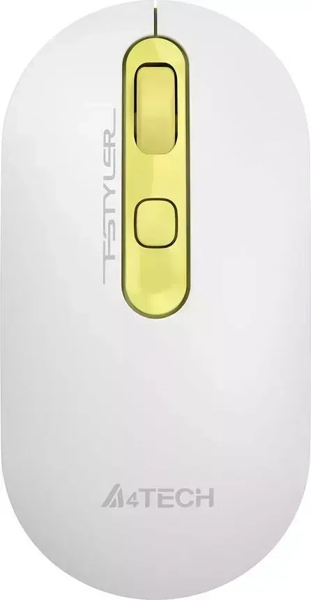 Мышь компьютерная A4TECH Fstyler FG20 Daisy белый/желтый