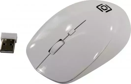 Мышь компьютерная OKLICK 565MW glossy белый