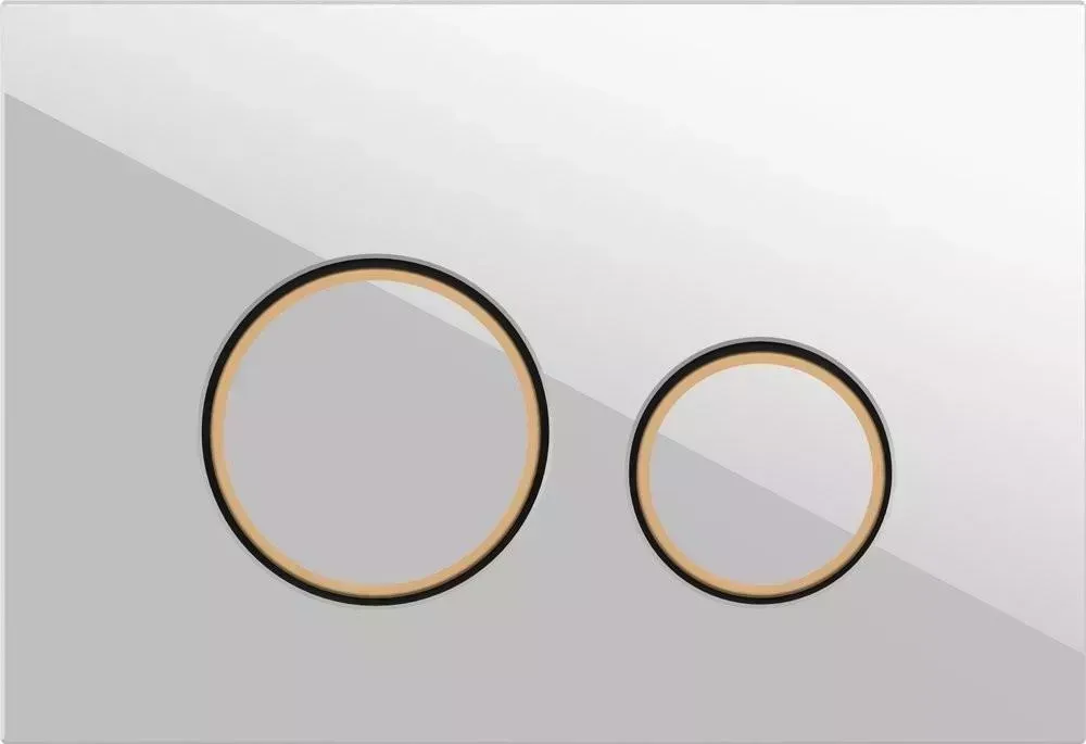 Кнопка смыва CERSANIT TWINS для LINK PRO/VECTOR/LINK/HI-TEC белый матовый с рамкой (63535)